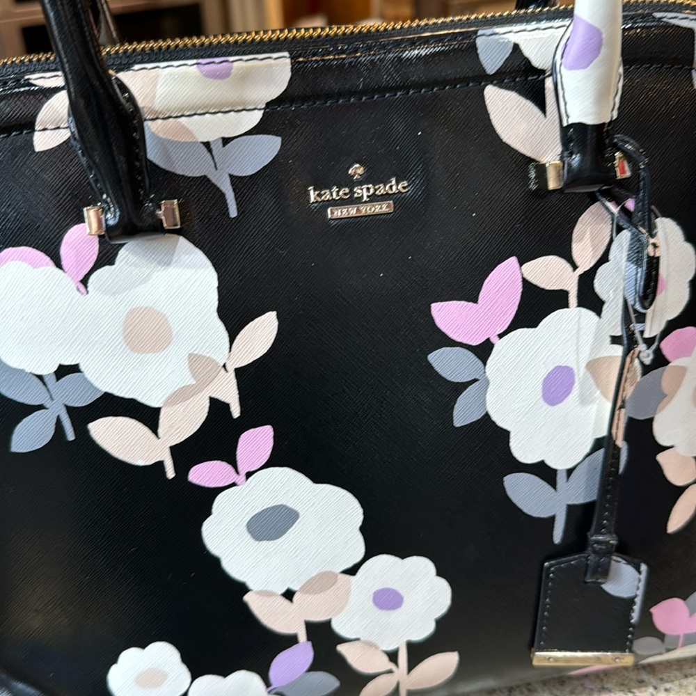 Kate Spade New York Cameron Street Margot Satchel Bag In Black Floral